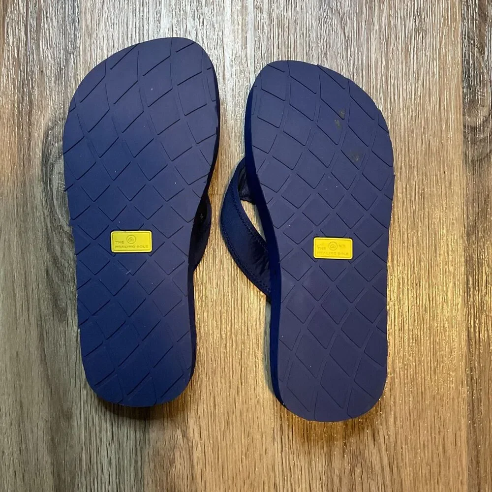 The Healing Sole Original‎ 2.0 Flip Flop Women's Size 9 Mens 7.5 Navy